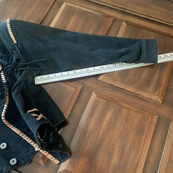 Women’s size 10 vintage black Scully Fringe Leather western equestrian Jacket - Picture 10 of 16